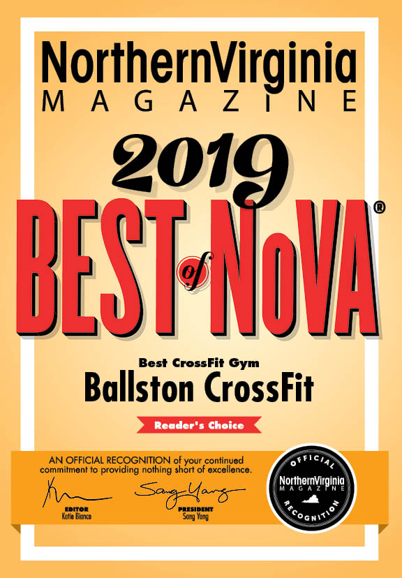 Northern Virginia Magazine - Best of NoVa 2019 - Best CrossFit Gym: Ballston CrossFit